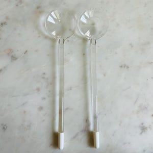 Pedrini Italy Clear Acrylic Lucite Salad Utensils