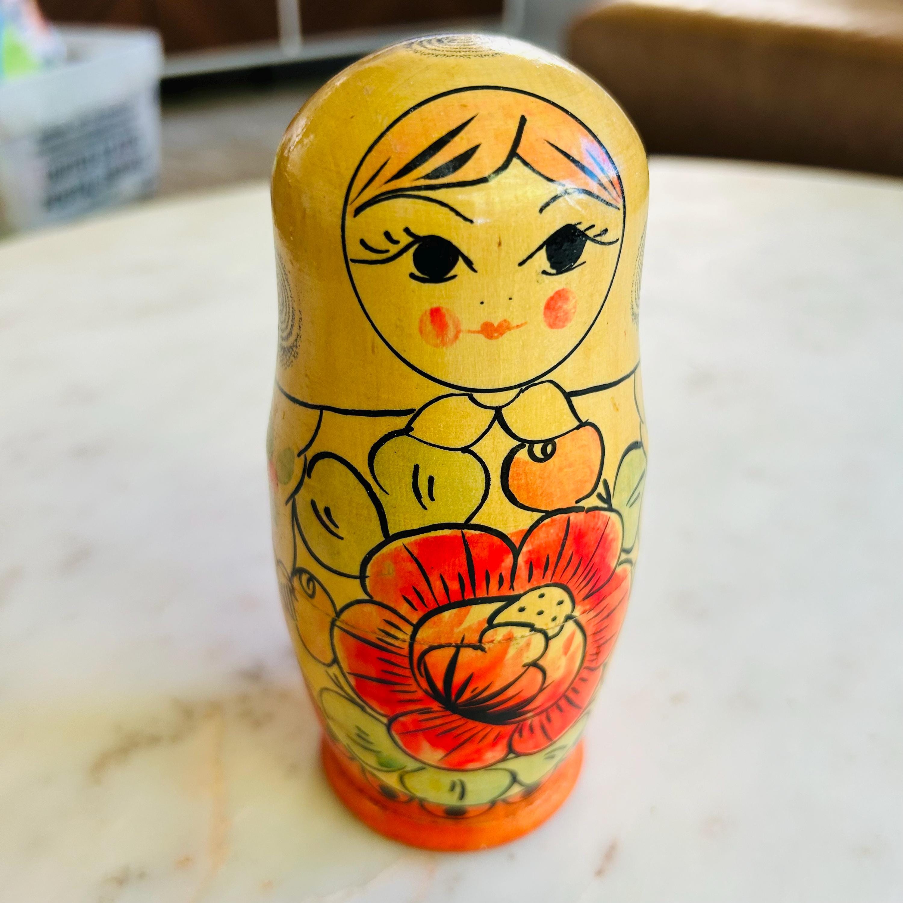 手描きの花柄ポーランド風入れ子人形 5体セット - Etsy 日本
