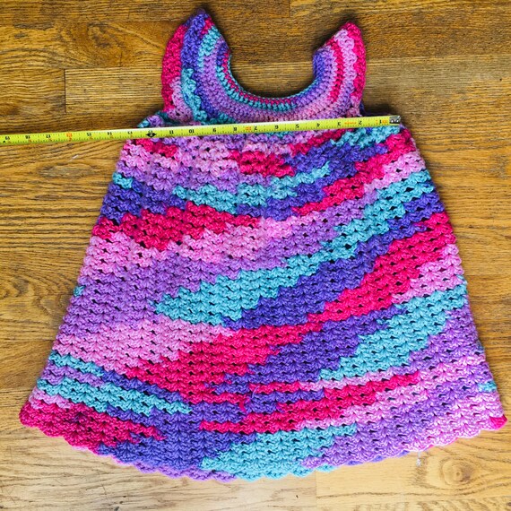 Toddler Pink And Purple Handmade Crocheted Sleeve… - image 6