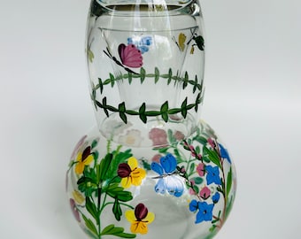 Painted Garden Design Romania Tumble Up Bedside Glass Water Carafe and Tumbler