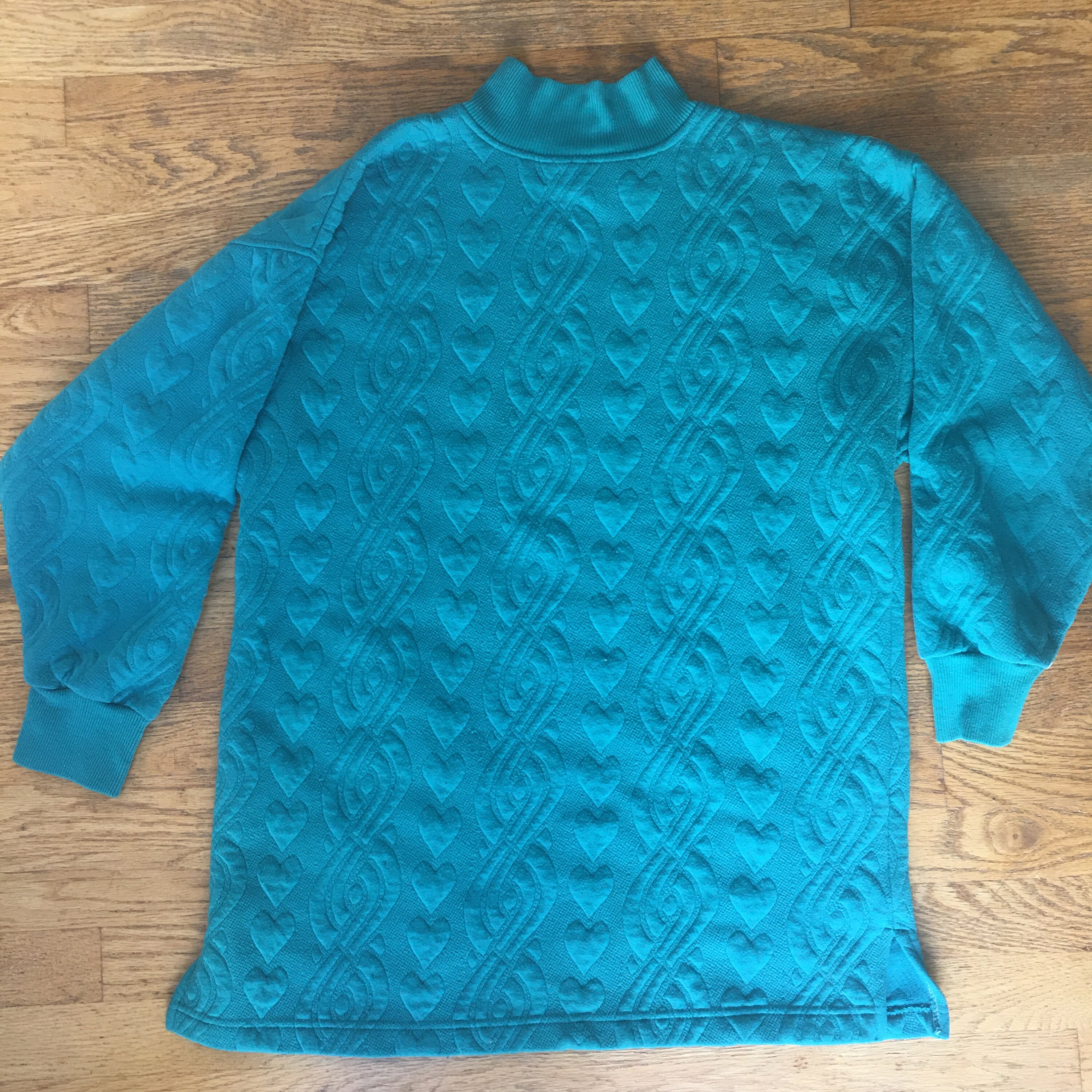 turquoise knit sweater