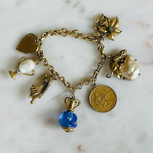 Coro Vintage 7 Charm Bracelet