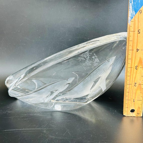 Mats Jonasson Maleras Sweden Clear Art Glass Shark Paperweight - Etsy