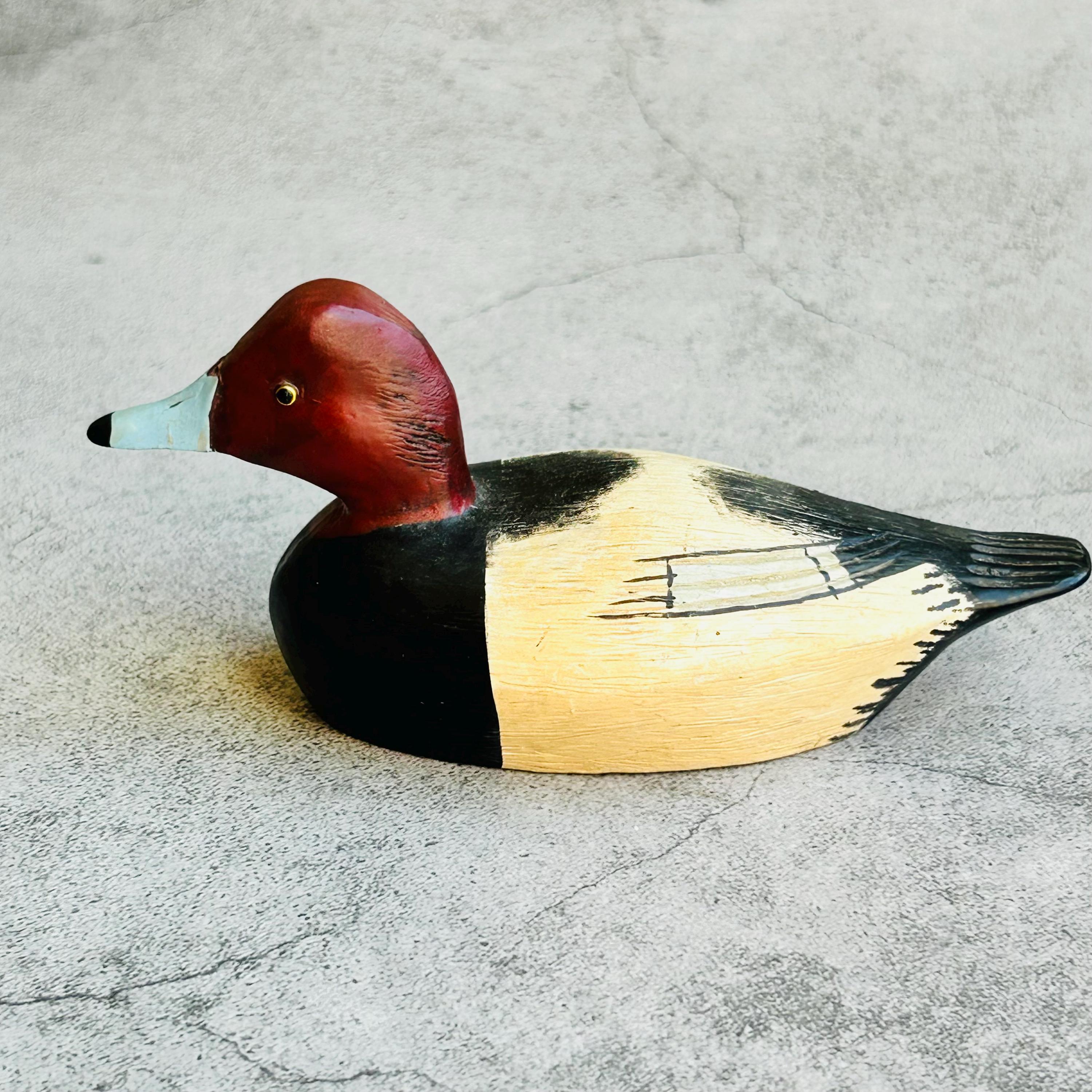 Elmer Crowell Redhead East Harwich Duck Decoy Figurine Signed Joe
