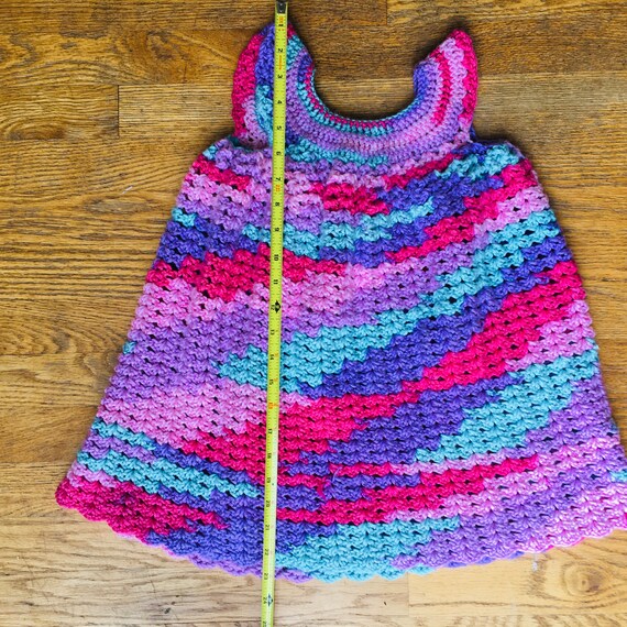 Toddler Pink And Purple Handmade Crocheted Sleeve… - image 5