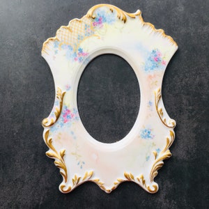 Limoges France Painted Floral Picture Frame 9&quot;