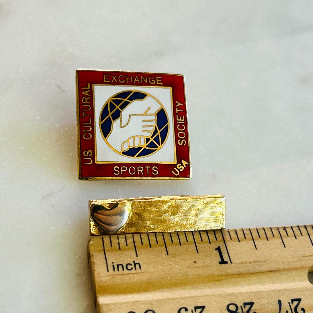 Multicultural Club Pin US Cultural Exchange Society USA Sport Vintage Enamel Pin - Etsy