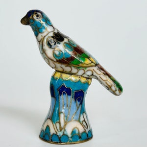 Lillian Vernon Cloisonne Enamel Bird Thimble 2&quot;