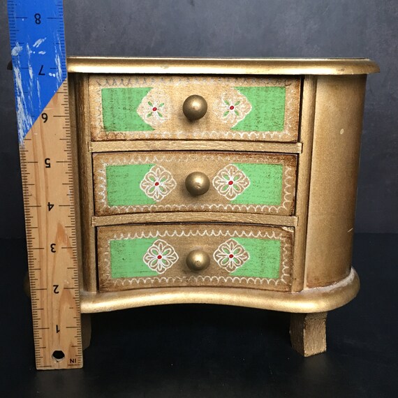 M.I.M. LADOR INC New York Vintage Musical Jewelry Box W/ Drawers
