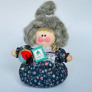 Peg Lady Handmade Pin Cushion 5&quot;