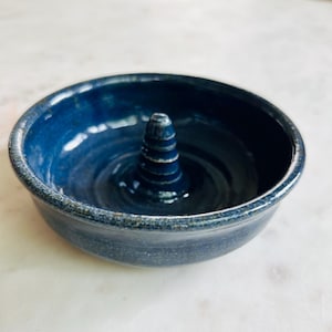 Orcas Island Art Pottery Blue Glazed Juicer Signed