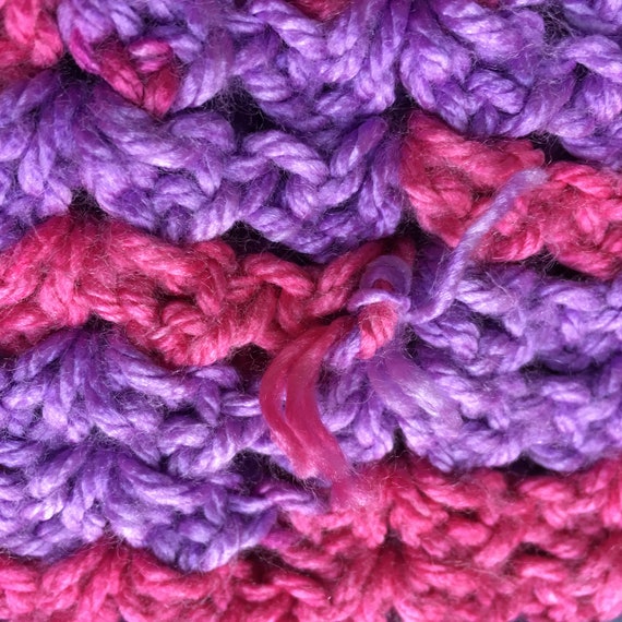 Toddler Pink And Purple Handmade Crocheted Sleeve… - image 3