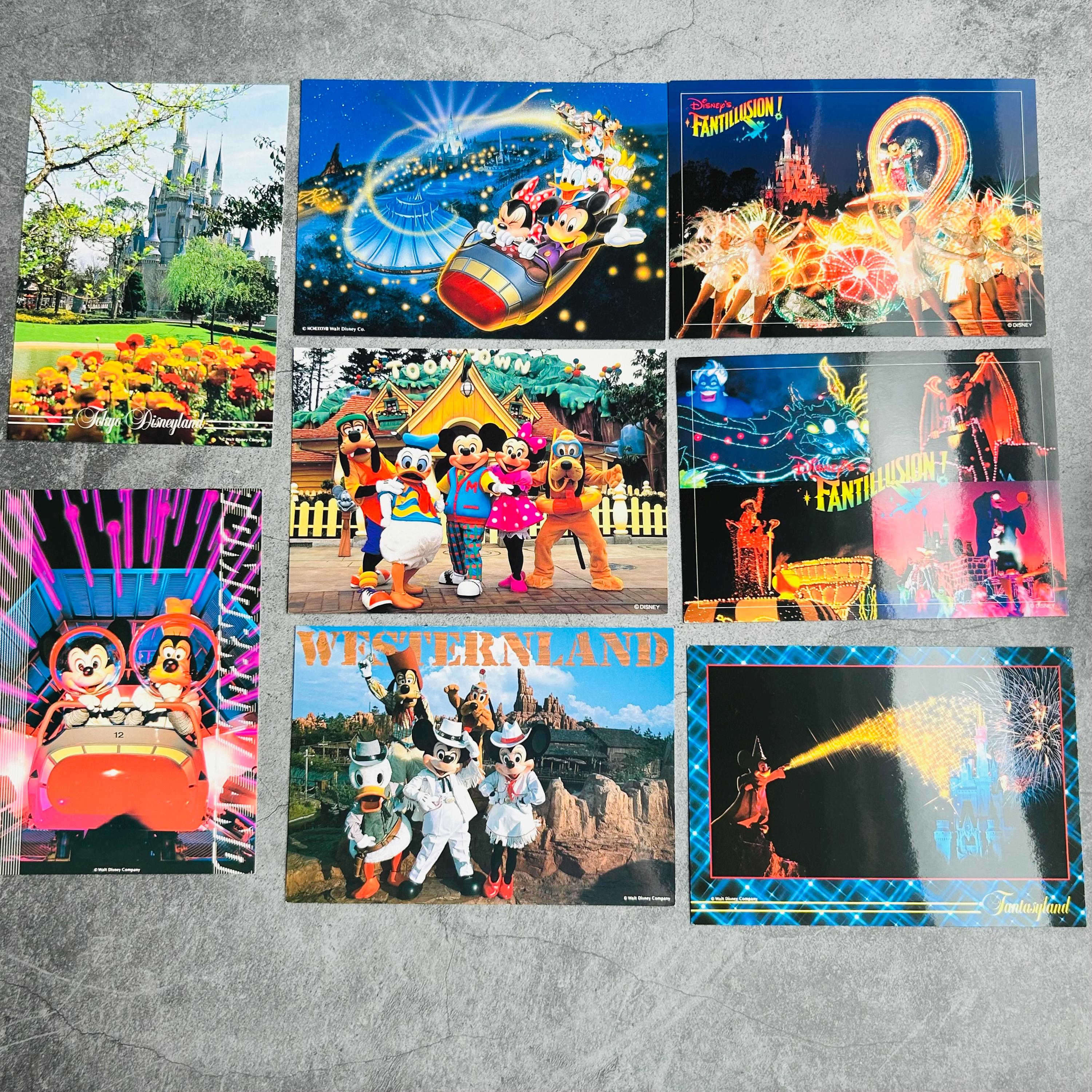 Tokyo Disneyland　レアオールドミッキー　全長55mm　希少 Tokyo Disneyland Mickey Mouse Vintage Postcard Lot of 8 1988 - Etsy