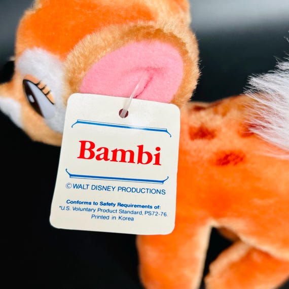 Walt Disney's Animated Film Classic Vintage Bambi Plush New With