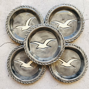 Mouette grise vintage Duncan Enterprises Ceramic Coasters 1981