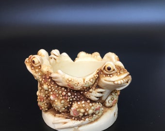 Harmony Kingdom Puddle Huddle Toad Frog Tealight Figurine 1995 - Etsy