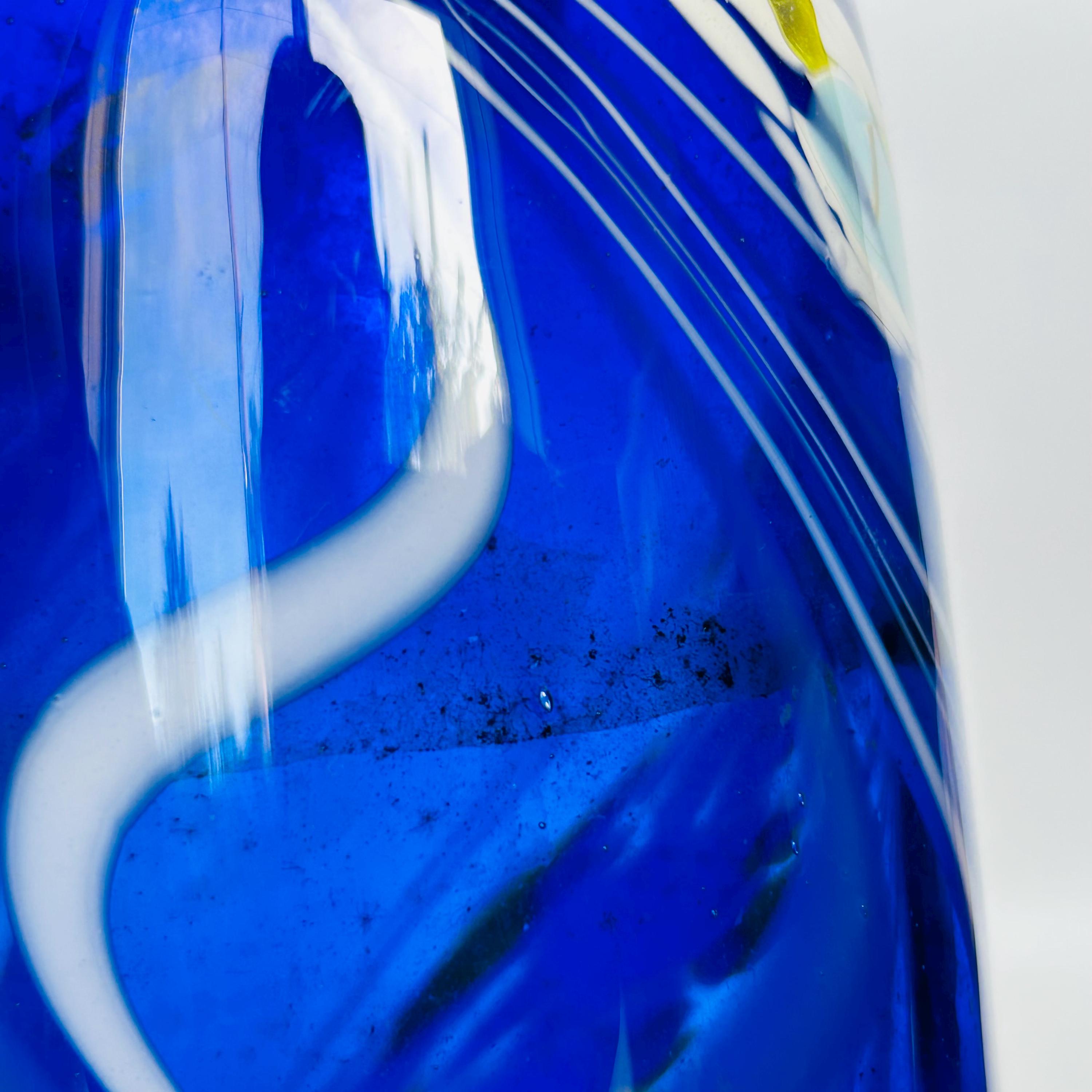 CAUSSE (コーズ) (コース)
レザー　ロンググローブ Cobalt Blue Swirl Art Glass Vase Artist Signed WRK 10