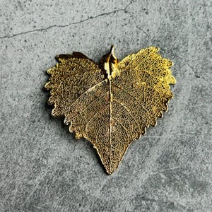 Dipped Gold Tone Filigree Oak Leaf Pendant