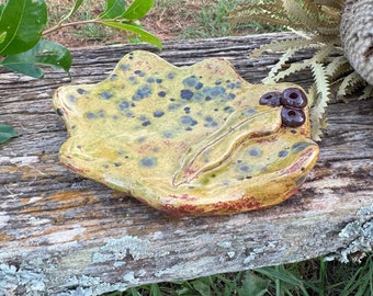 Ceramic Gumnut Leaf Dish Decor