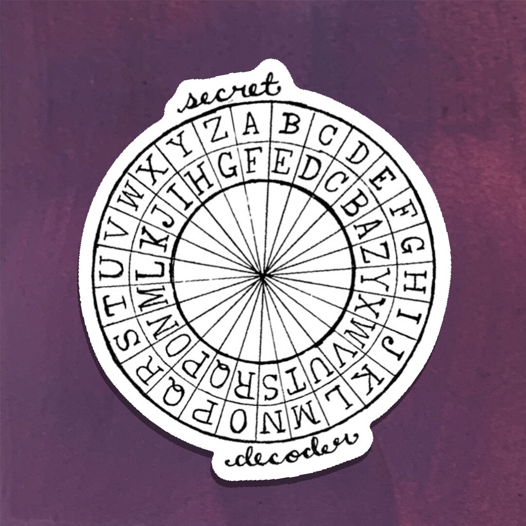 Colortext Secret Decoder Secret Decoder Sticker (black and White) - Etsy