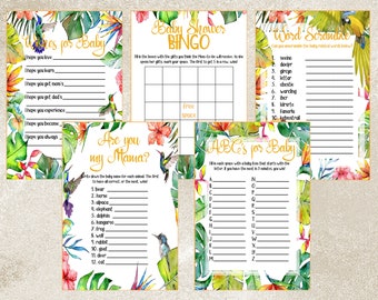 Tropical Baby Shower Games