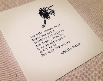 Letterpress Print: Collaboration between a poet and printmaker
