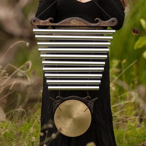 Chimes Gong, Daiva sound healing metallophone, xylophone, chakraphone, chimes bells for meditation, sound bath, deep tone musical instrument