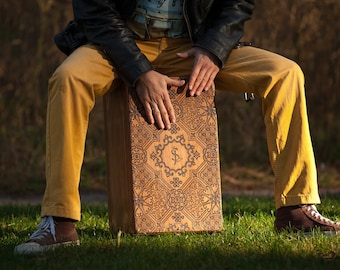 Travel cajon Master ethnic custom wooden hand drum instrument