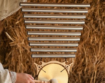 Campanas y gong 2 en 1: Instrumento de sanación sonora hecho a mano