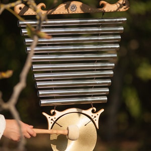 Sound healing Chimes Gong - metallophone, xylophone, chakra healing chimes bells for meditation, sound bath, deep tone musical instrument