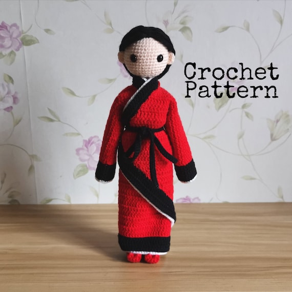 Quju Hanfu Crochet Pattern for Amigurumi Doll Silva | Etsy
