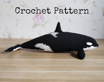 Killer Whale Crochet Pattern, Orca, Orca Whale, Dolphin, Amigurumi Pattern, PDF file