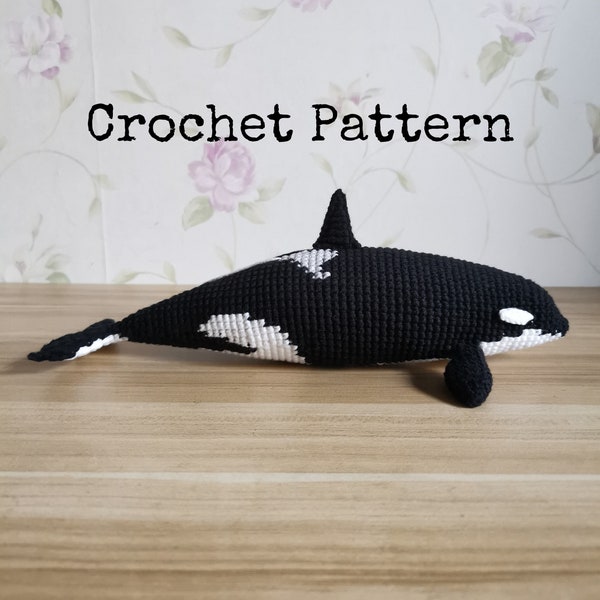 Épaulard Crochet Pattern, Orca, Orca Whale, Dolphin, Amigurumi Pattern, Fichier PDF