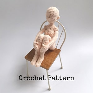 Silva 3 Doll body crochet pattern, bjd doll body, 24cm doll, PDF file