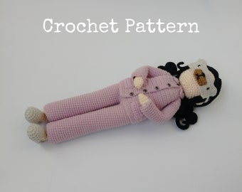Lilac Pajamas crochet pattern for Amigurumi Doll - Silva