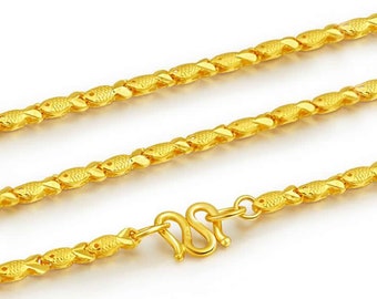 24 Karat Gold Chain - Etsy Australia