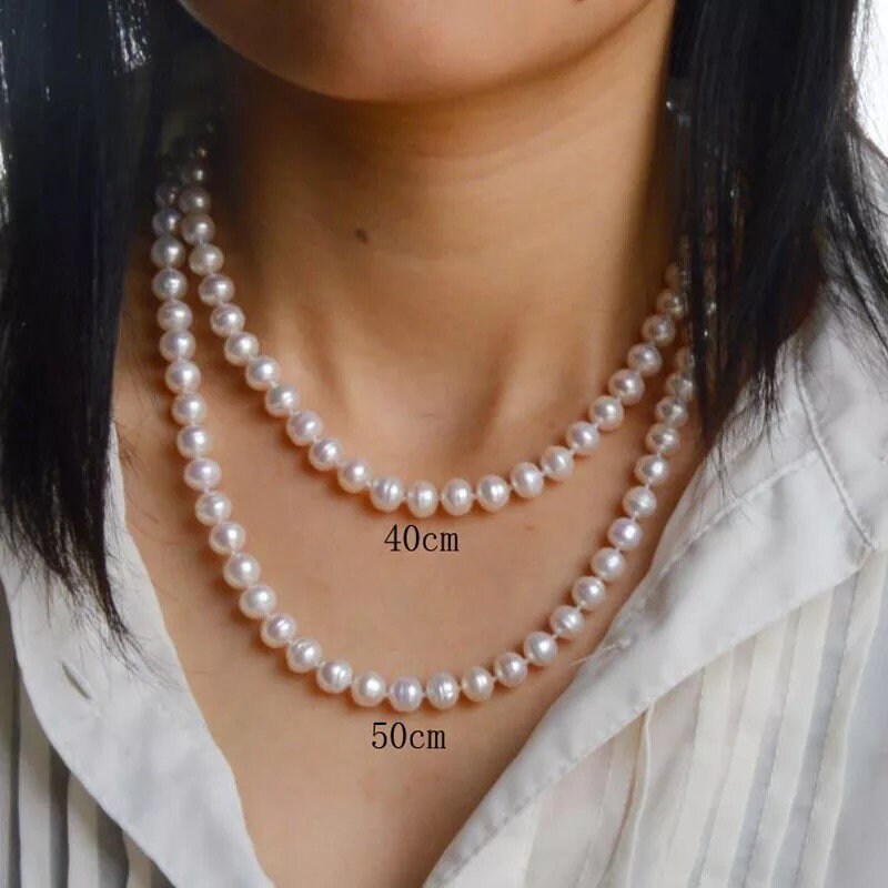 BEST SELLER White Pearl Necklace Jewelry Natural Freshwater Etsy