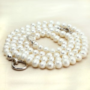 Classic Style Two Strands Natural Pearls Necklace Jewelry for Women - Etsy