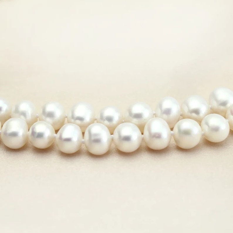 Classic Style Two Strands Natural Pearls Necklace Jewelry for Women Etsy