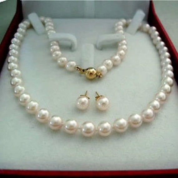 12 Color Fashion Natural 8mm Akoya Cultured Shell Pearl Necklace 18" AAA 12 Color Fashion Natural 8mm Akoya Cultured Shell Pearl Necklace 18" AAA