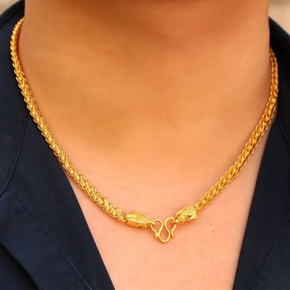 24k pure gold chain mens deals