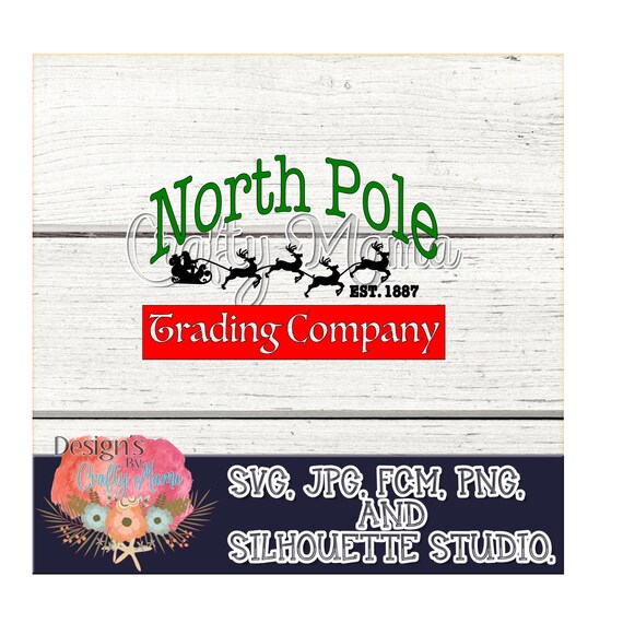 North Pole Trading Svg Jpg Pdf Christmas Shirt Designs Etsy