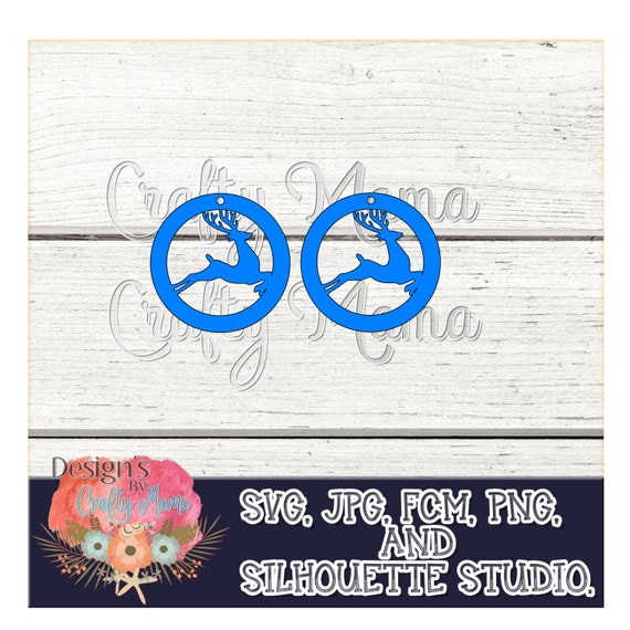 Download Free Reindeer Earring Design Svg Jpg Pdf Deer Designs Christmas Etsy SVG DXF Cut File
