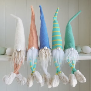 Summer Sherbet Gnomes Springtime Gnomes Bright Colored Striped Gnomes Summertime Gnomes Spring Gnomes Bright Colored Gnomes