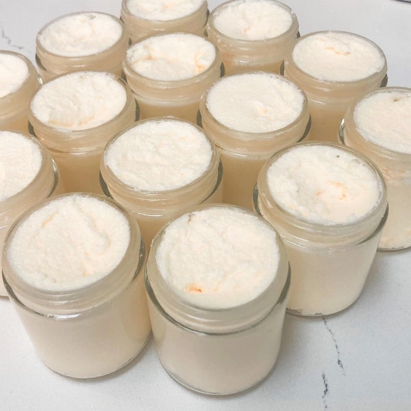 Whipped cream-soap sugar scrub Orange /Cold Processed Liquid Castile  Soap /Orange essential oil/Natural/Vegan
