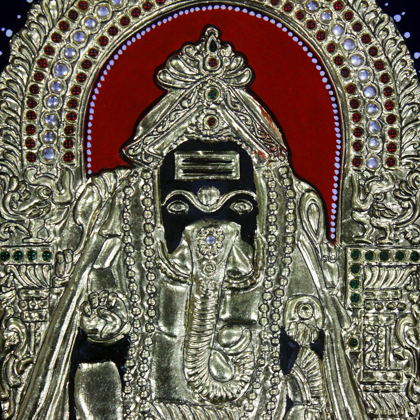 Tanjore Painting of Idagunji Ganesha Devotees Are Blessed - Etsy Hong Kong