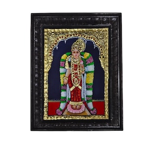 Andal Tanjore Painting, 11&quot;x8&quot;, 22K Gold Foils. Ready Stock. Immediate Dispatch