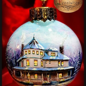 Custom House Portrait from Photo/ Realtors Closing Gift/ Housewarming Gift/ First Home Gift on Shatterproof or Glass Ornament