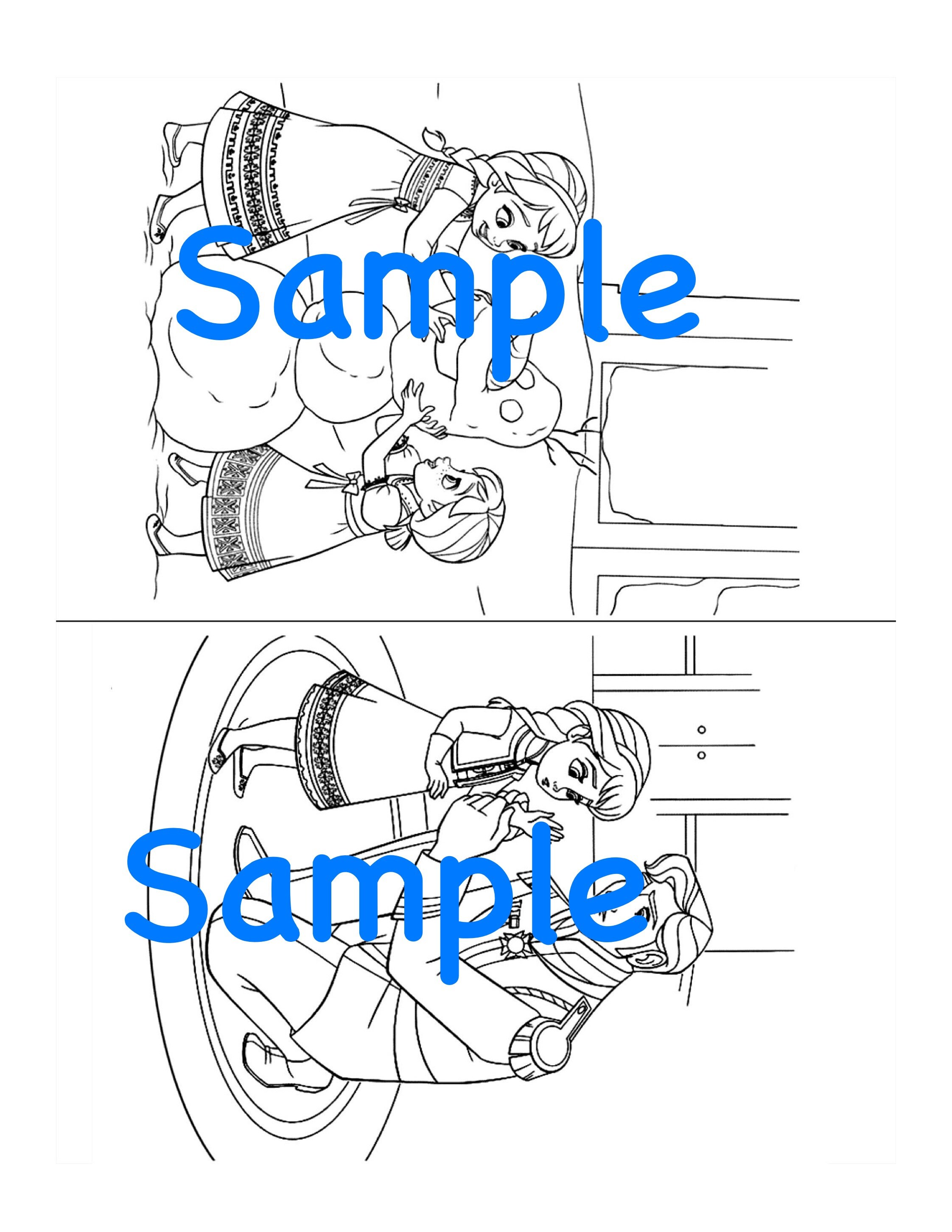 Elsa and Anna Coloring Booklet; Frozen; Olaf; Anna; Elsa; Kids Drawings; Kids Coloring Pages; Printable Coloring Pages