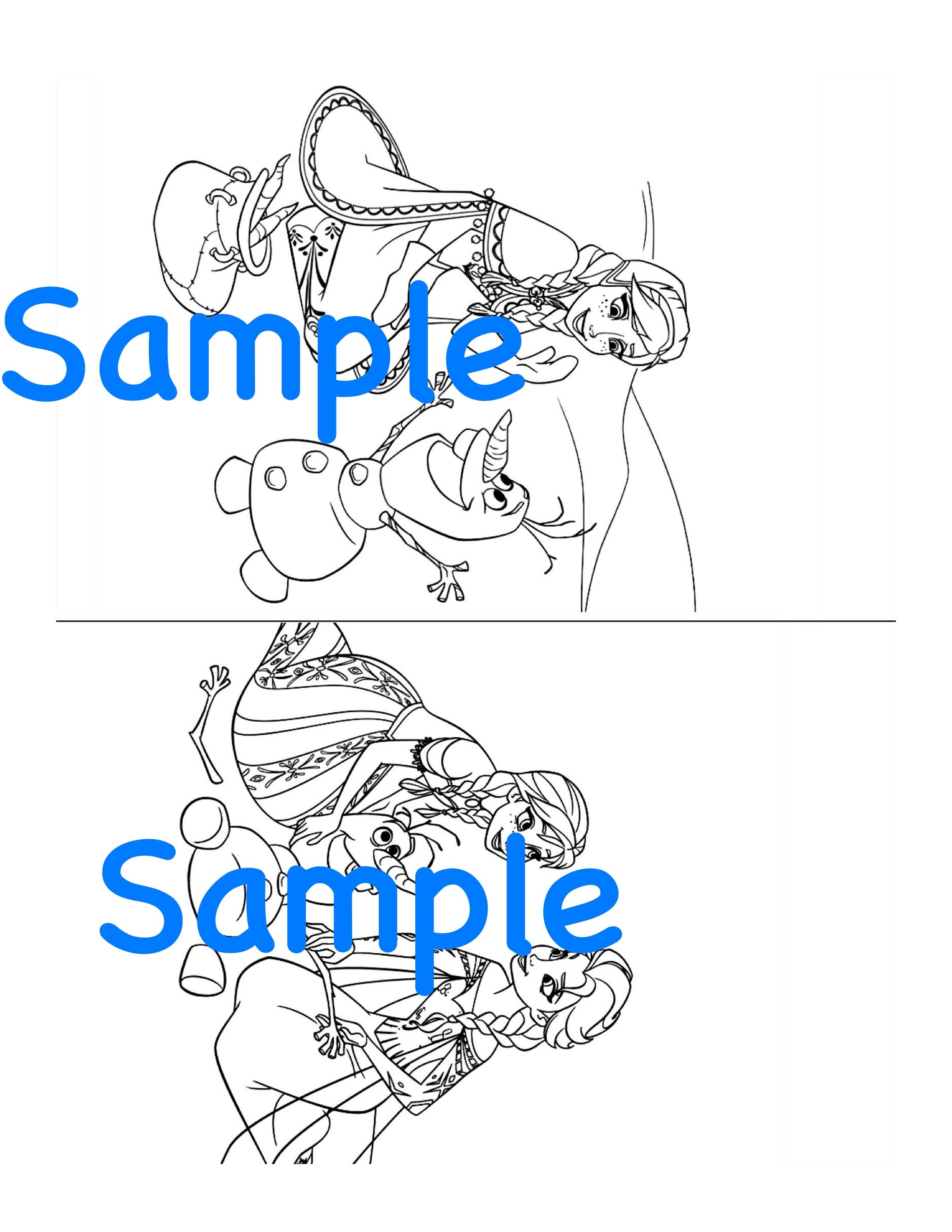 Elsa and Anna Coloring Booklet; Frozen; Olaf; Anna; Elsa; Kids Drawings ...